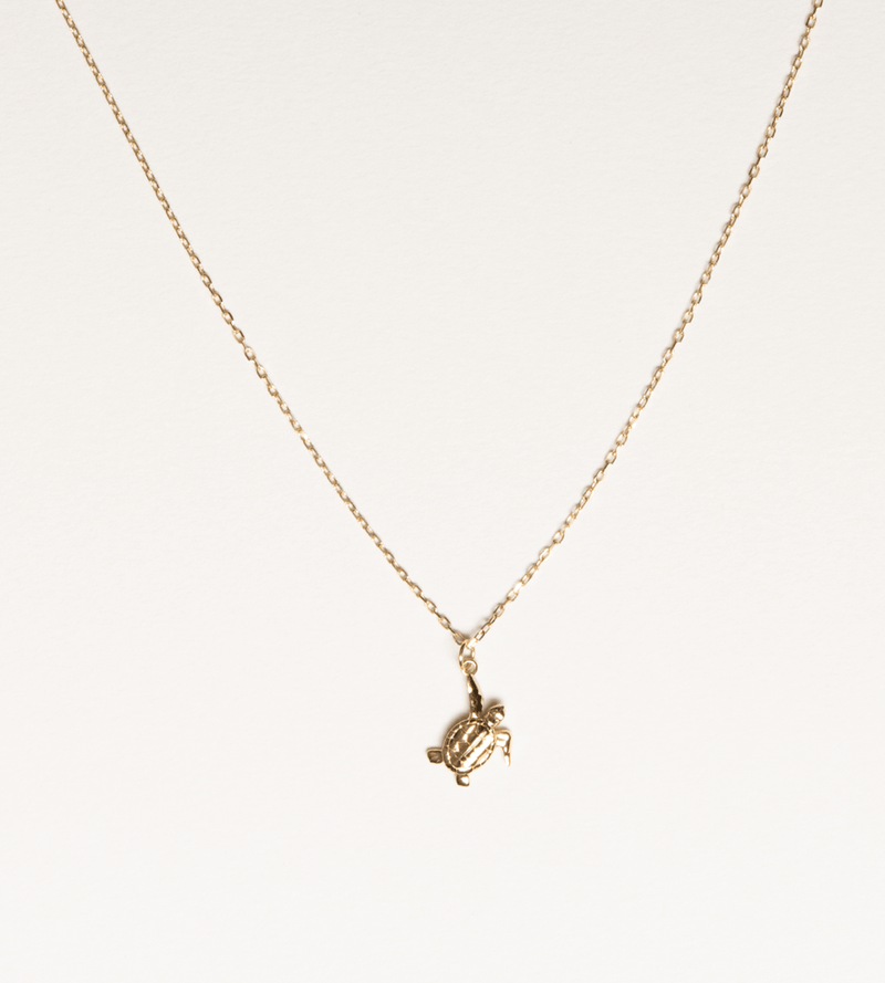 Turtle Necklace / Solid Gold