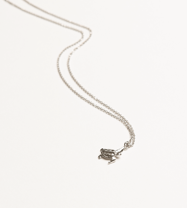 TURTLE NECKLACE / RECYCLED SILVER